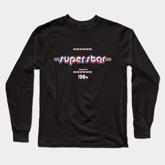 Superstar 1960 ColorGroove Retro-Rainbow-Tube nostalgia (wf) Long Sleeve T-Shirt by Blackout Design